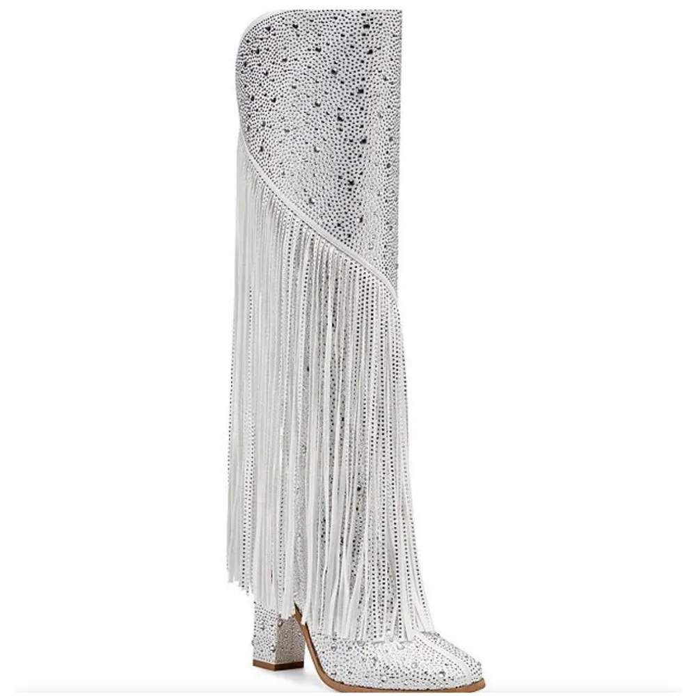 Jessica Simpson Silver Heeled Boots
